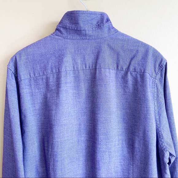 TED BAKER LONDON men’s purple dress shirt size XL flip cuff contrast 100% cotton - Picture 6 of 9